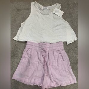 NWT Fisherman’sDaughter|| Cotton Set Tank Top and shorts Top S and Bottoms M